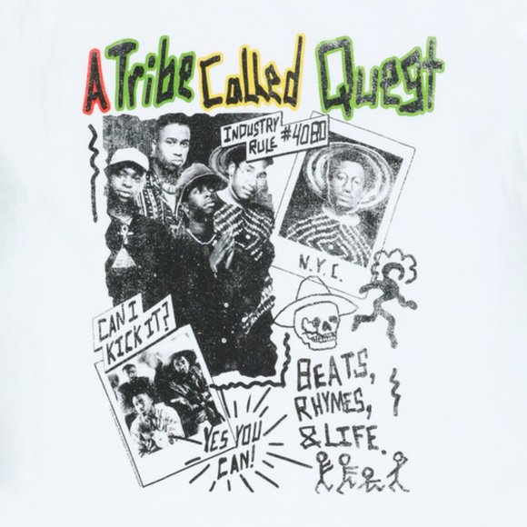 A Tribe Called Quest Vintage Graphic 90's T-Shirt Tee White Men's - Picture 3 of 3